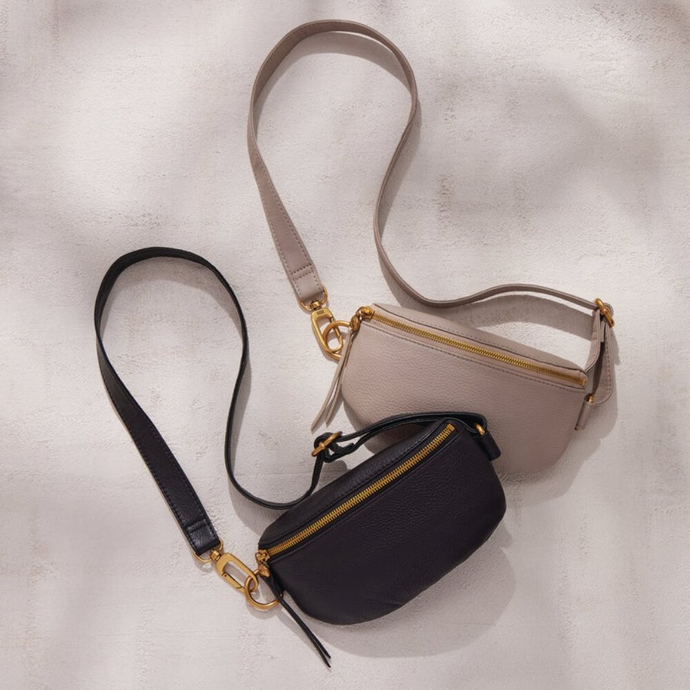 HOBO Fern Slim Belt Bag – Metallic Pewter Gently Used.